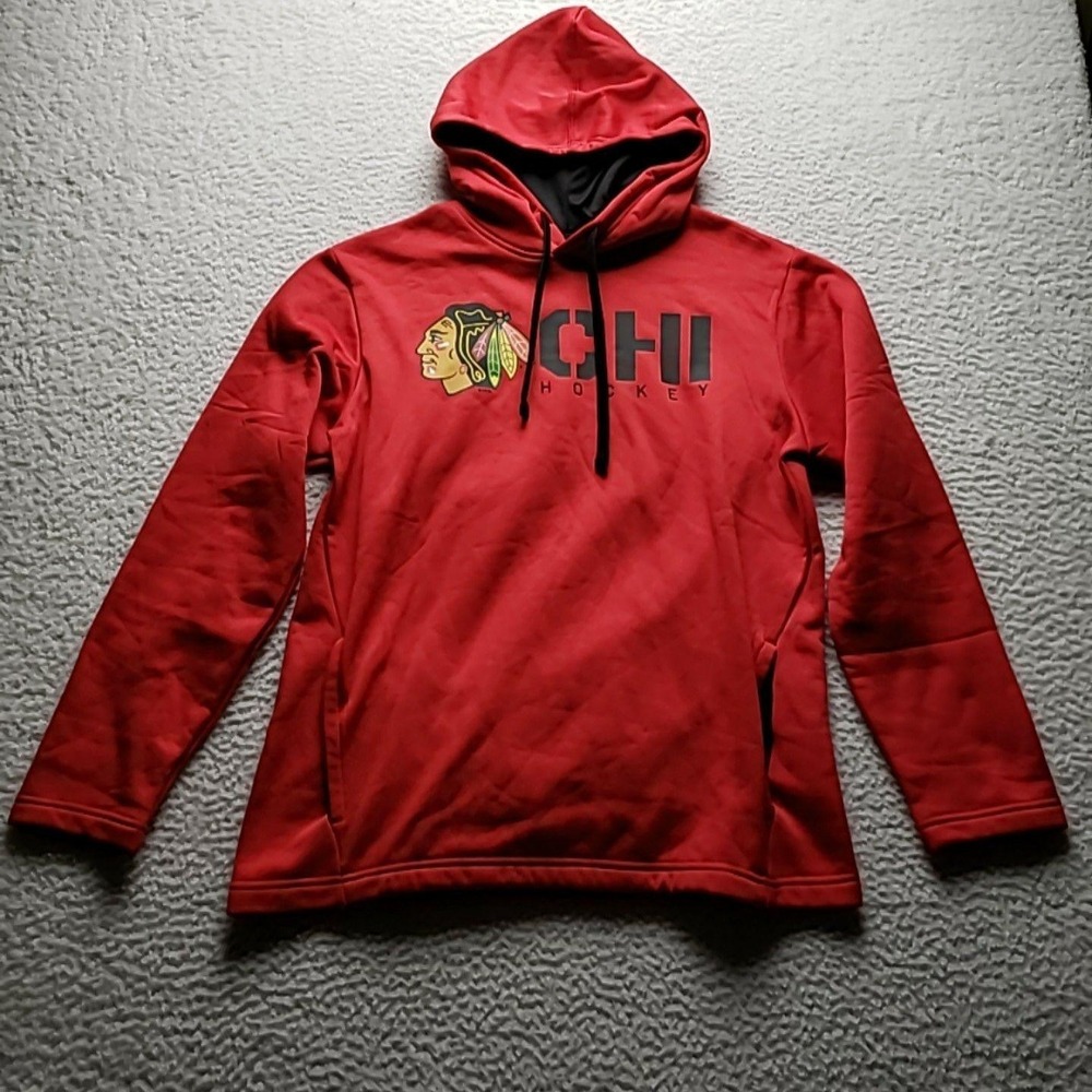 Chicago Blackhawks Hoodie Mens Medium Red NHL Hockey LogoAthletic Sweatshirt